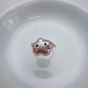 R69 Handmade S925 Freshwater Baroque Pearl Cutie Adjustable Ring